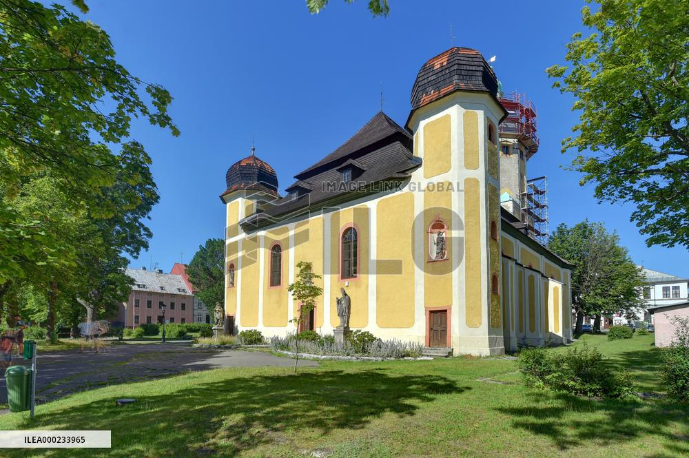 Horni Blatna, St Lawrence Church, Erzgebirge/Krusnohori (Ore Mountain) Mining Region