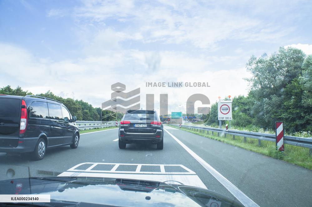 A1 motorway, highway, Zagreb/Demerje, sign Cestarina, BANK CARD, NO CASH, Pay Toll, Autobah