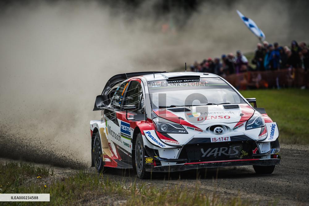 Ott Tanak, Martin Jarveoja, Toyota Yaris WRC, WRC Rally Finland 2019