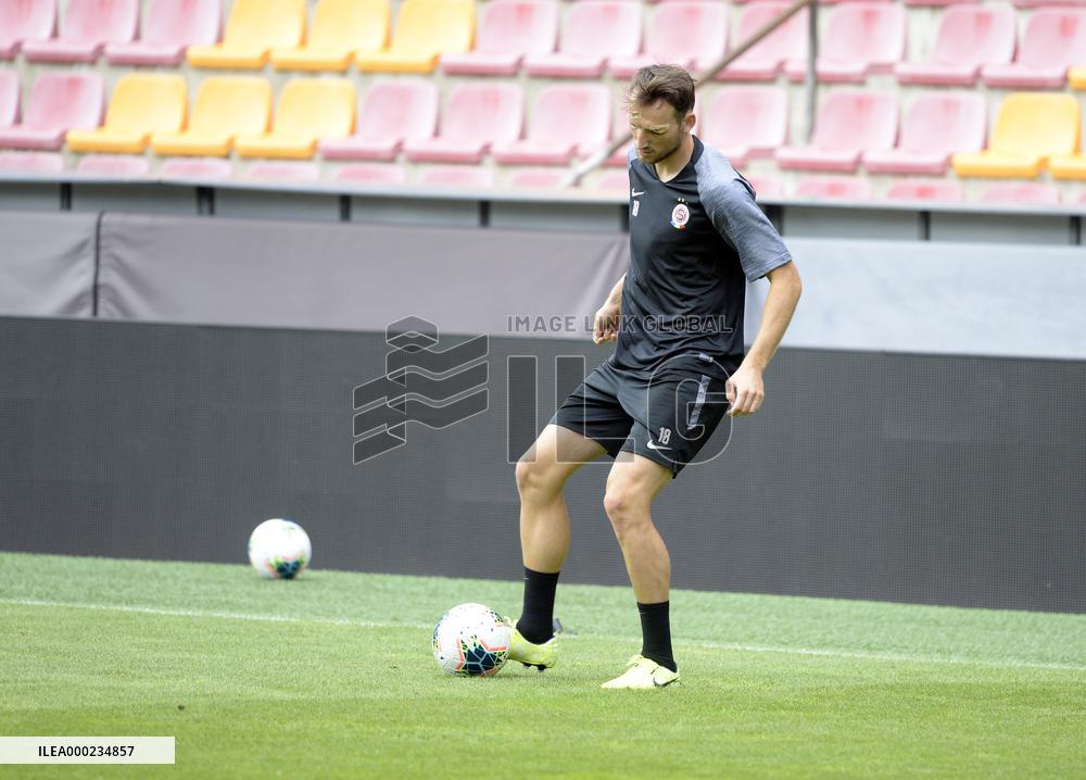 Libor Kozak, soccer player of Sparta Praha, training session
