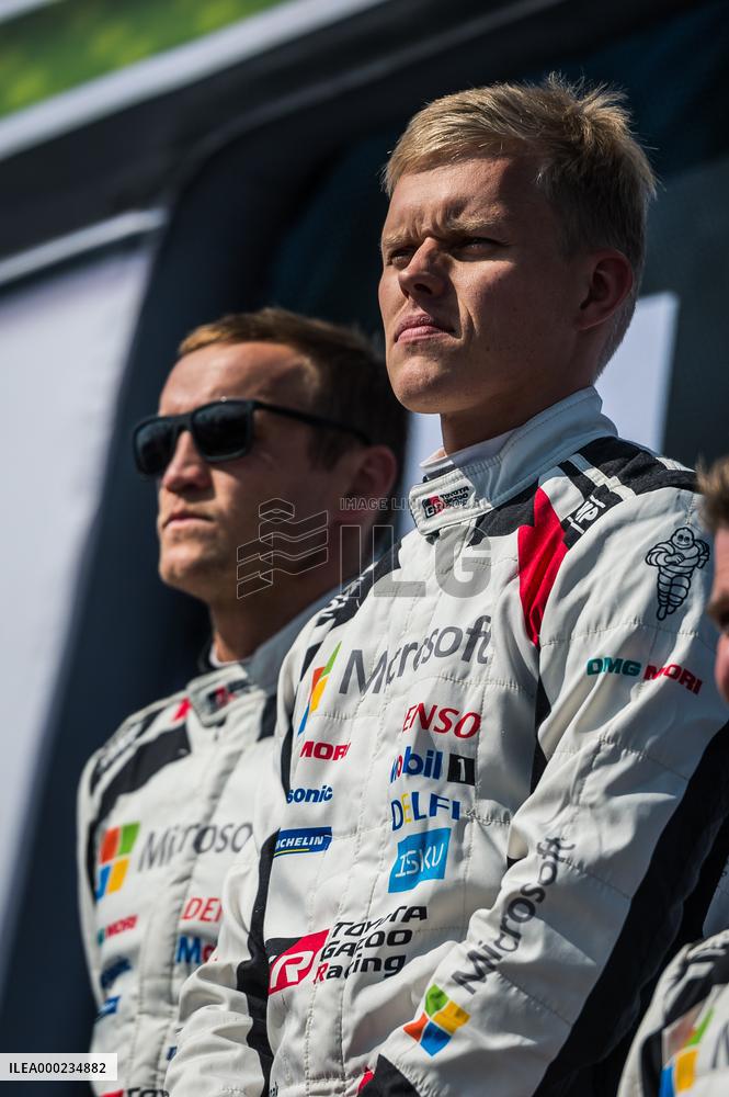 Ott Tanak, Martin Jarveoja, winners, Toyota Yaris WRC, WRC Rally Finland 2019
