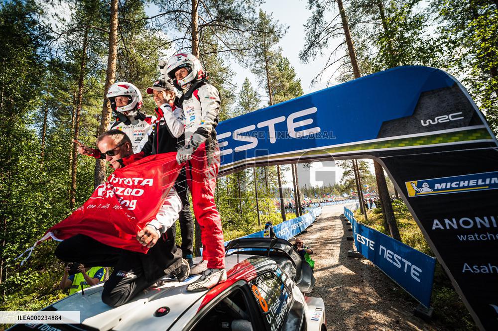 Ott Tanak, Martin Jarveoja, winners, Toyota Yaris WRC, WRC Rally Finland 2019