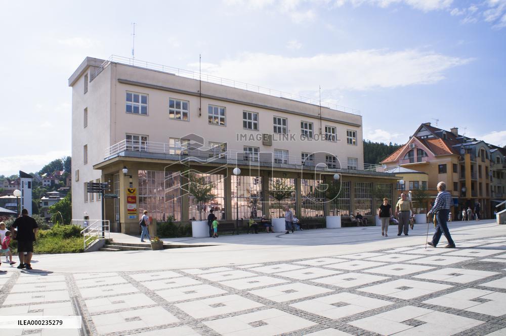 Post office, Dr. Veseleho street, Luhacovice