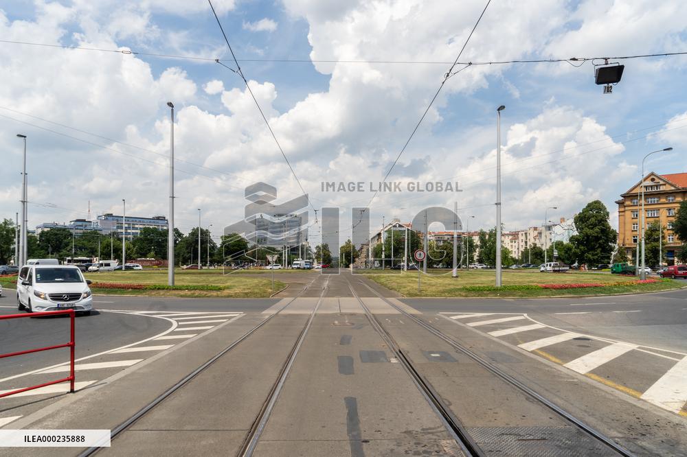 The Victory square in Dejvice district, Prague