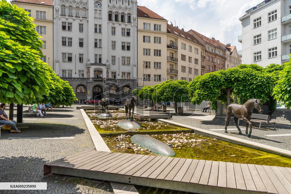 Petr Sabach's square, Prague, Dejvice district