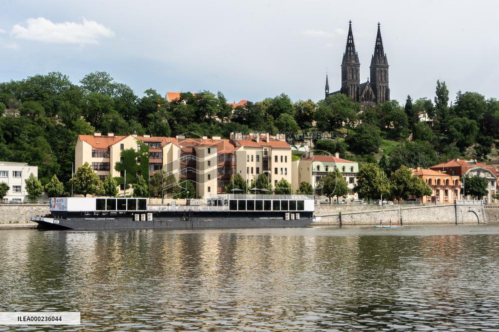 Rasin embankment and basilica of St.Peter and Paul at Vysehrad