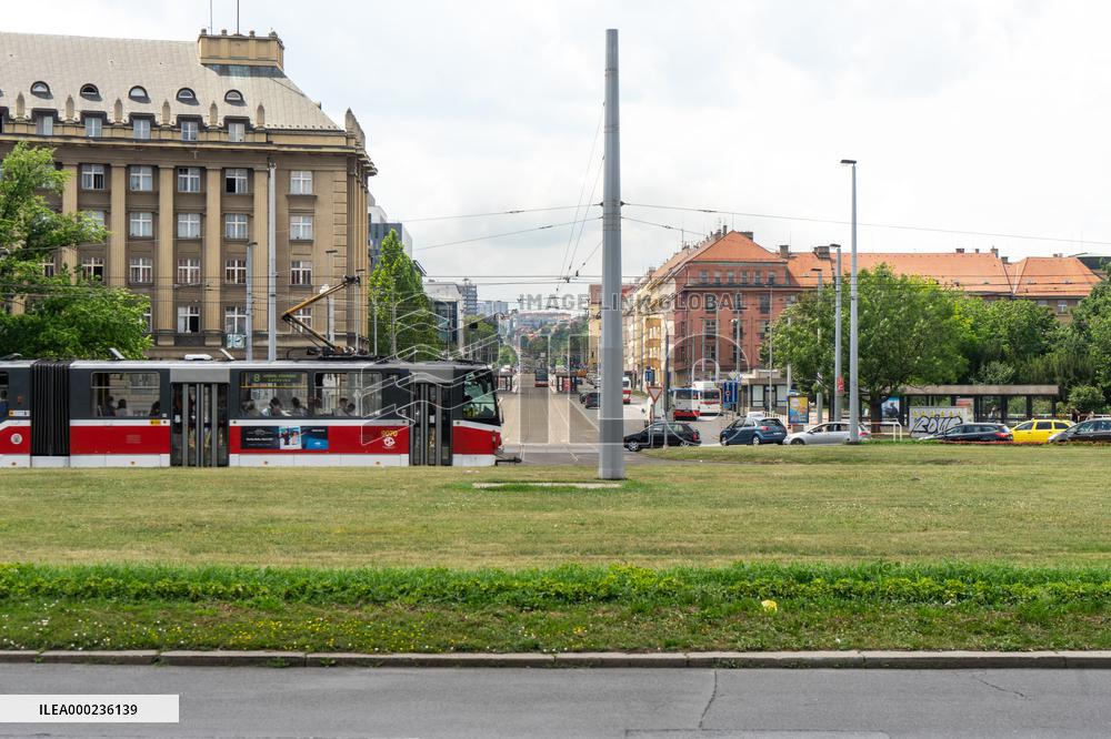 Victory square in Dejvice district, Prague