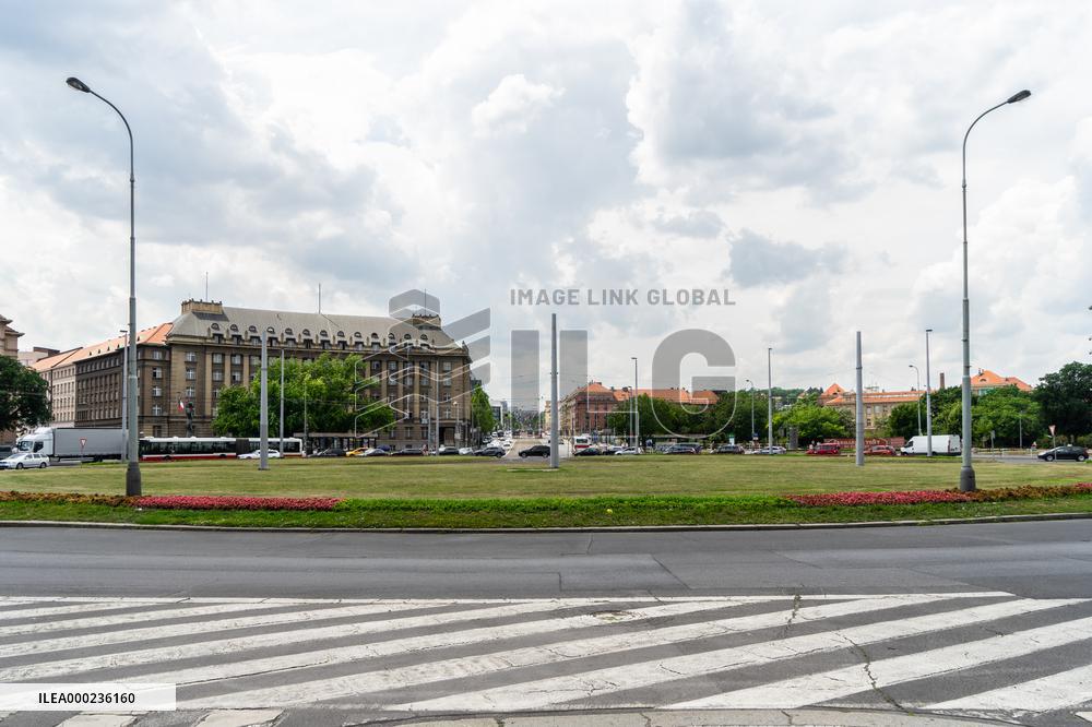 Victory square in Dejvice district, Prague