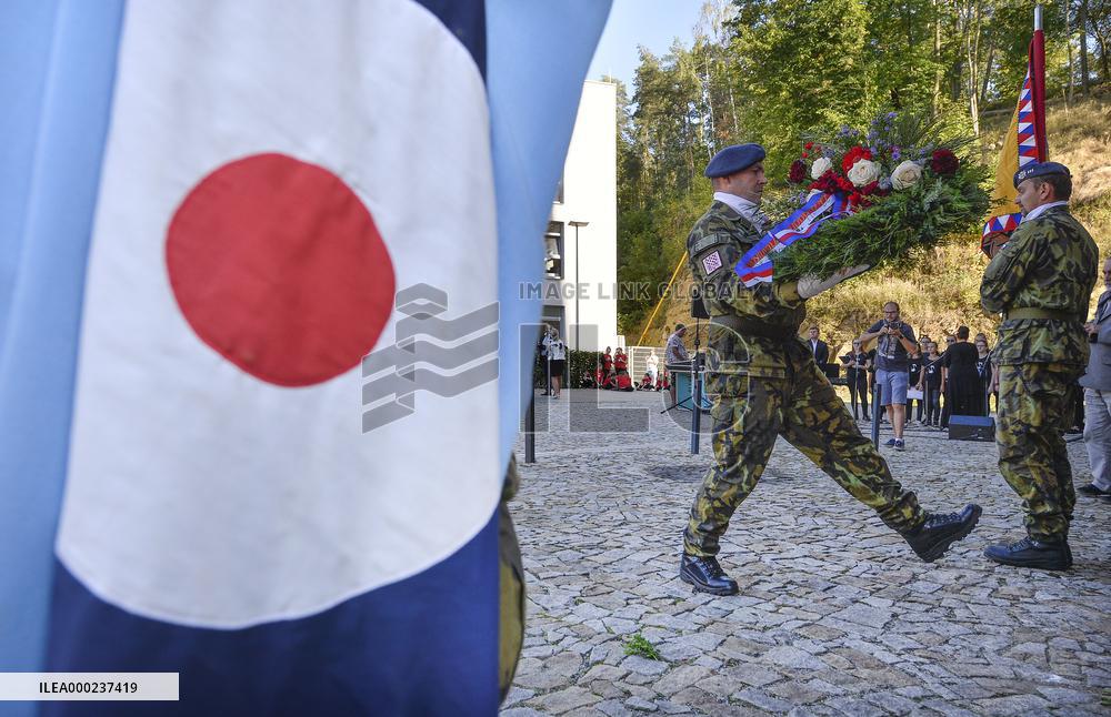plaque commemorating former Czech RAF pilot Bedrich Kruzik was unveiled in Trebic