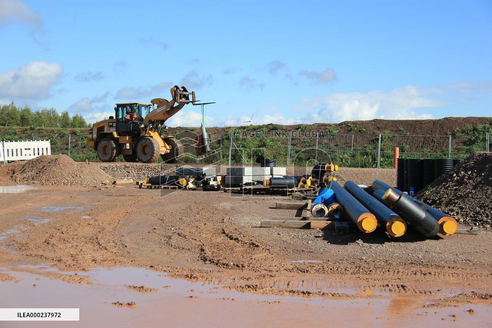 The Eugal pipeline building site