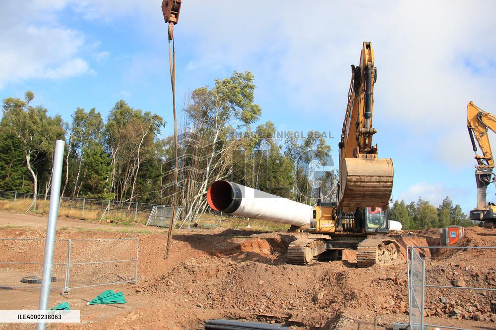 The Eugal pipeline building site