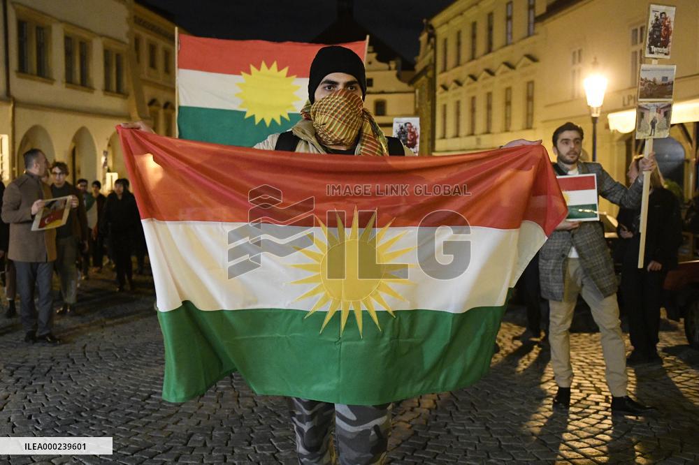 Kurds Protest Prague