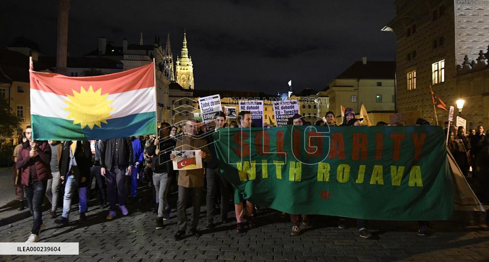 Kurds Protest Prague
