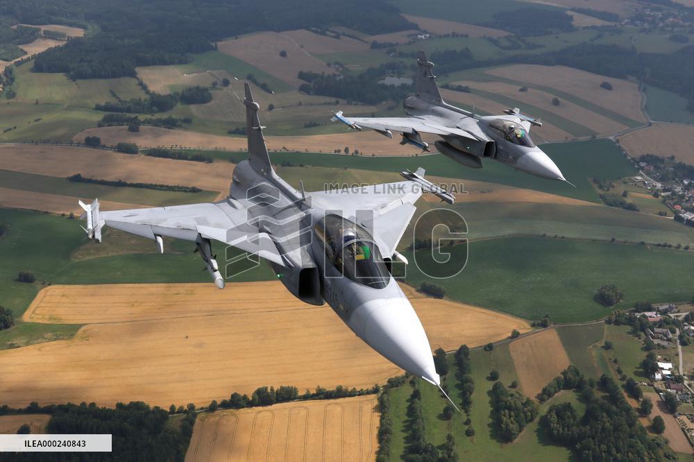 Fighter plane JAS-39C Gripen