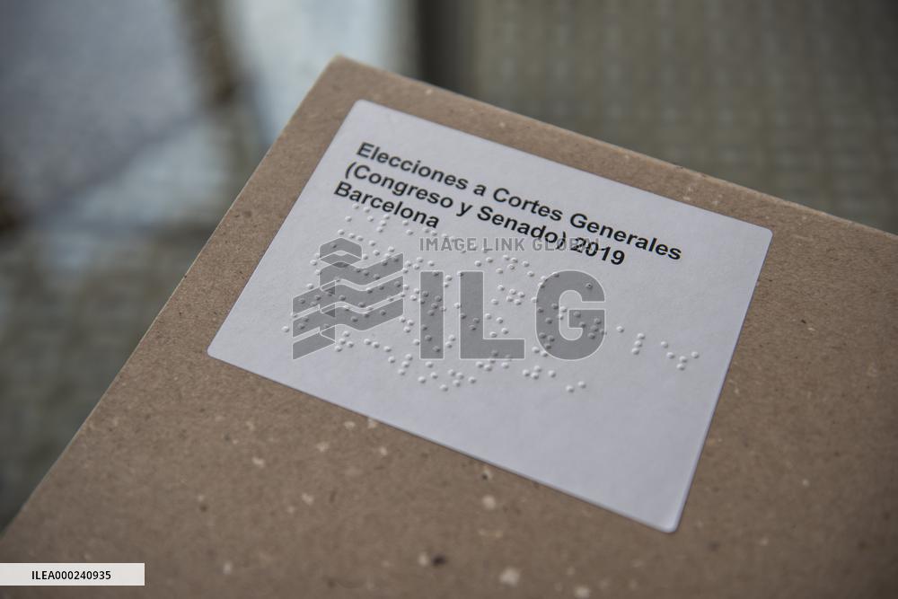 Elecciones a Cortes Generales, Congreso,Senado, Election instructions for blind people in Braille, November 2019, Spanish general election,