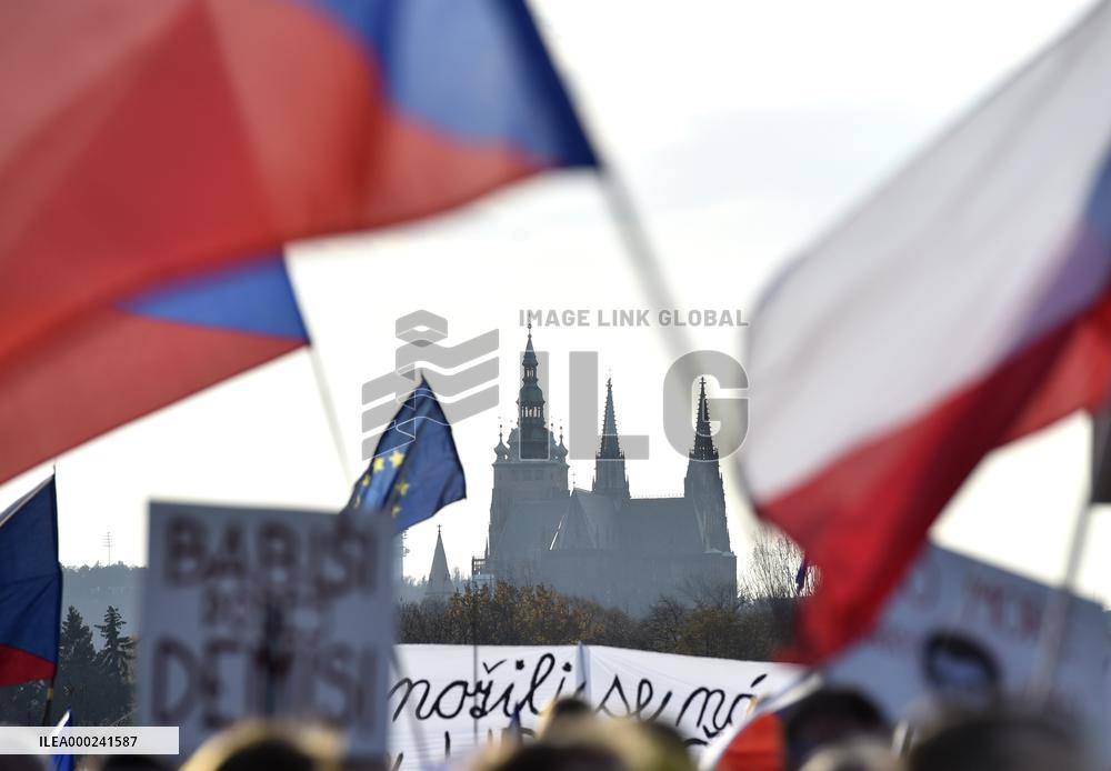 demonstration for Justice Minister Marie Benesova's resignation and against PM Andrej Babis in Prague's Letna plain