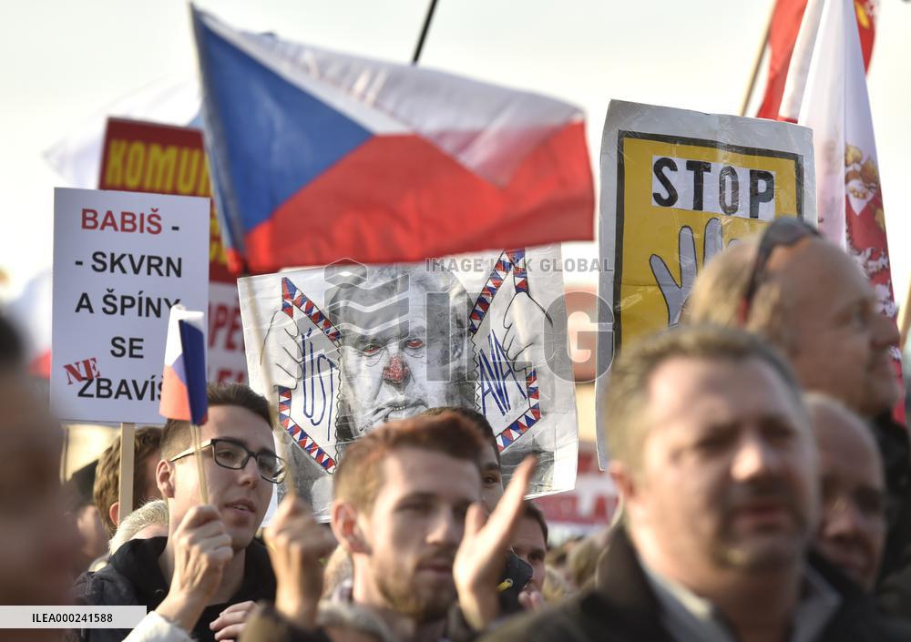 demonstration for Justice Minister Marie Benesova's resignation and against PM Andrej Babis in Prague's Letna plain