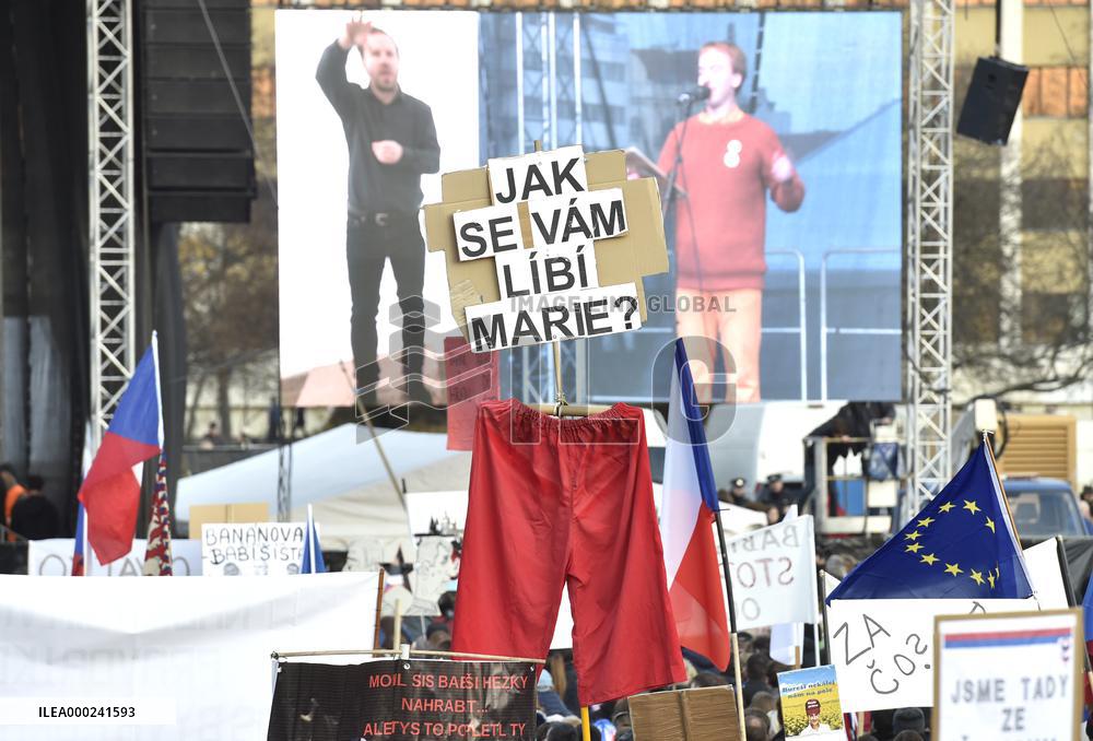 demonstration for Justice Minister Marie Benesova's resignation and against PM Andrej Babis in Prague's Letna plain