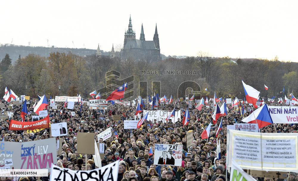 demonstration for Justice Minister Marie Benesova's resignation and against PM Andrej Babis in Prague's Letna plain