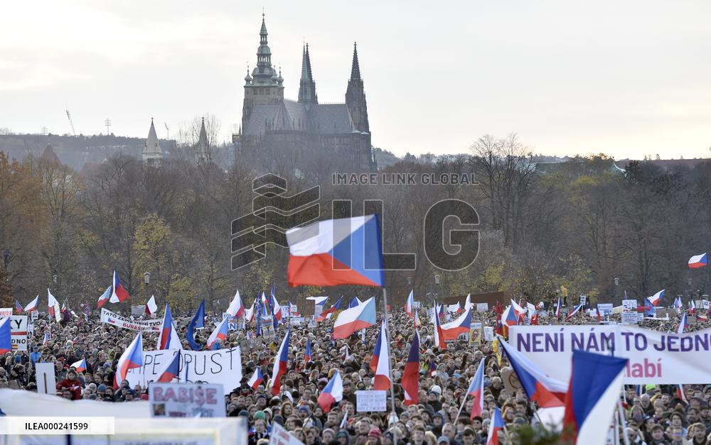 demonstration for Justice Minister Marie Benesova's resignation and against PM Andrej Babis in Prague's Letna plain
