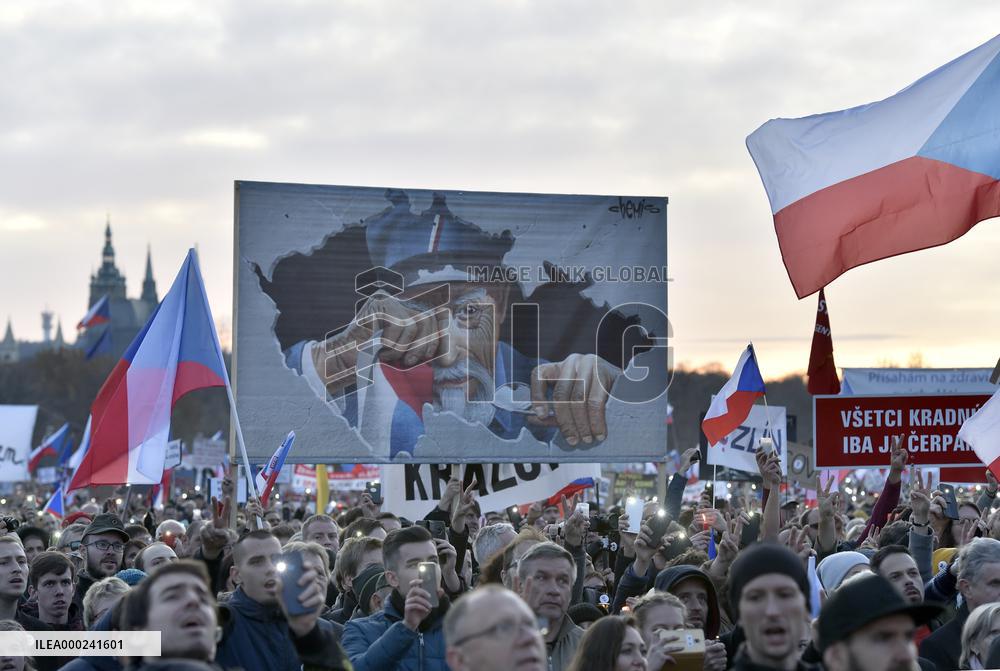 demonstration for Justice Minister Marie Benesova's resignation and against PM Andrej Babis in Prague's Letna plain