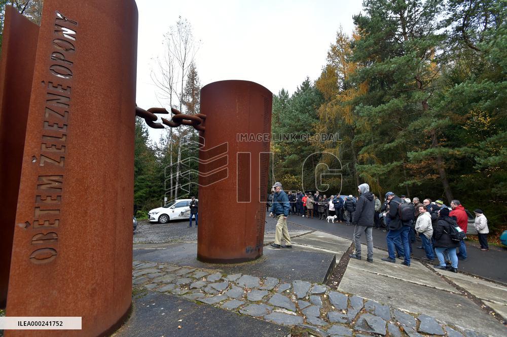 memorial to the people who died on attempting to cross the border under the communist regime at Svaty Kriz border crossing