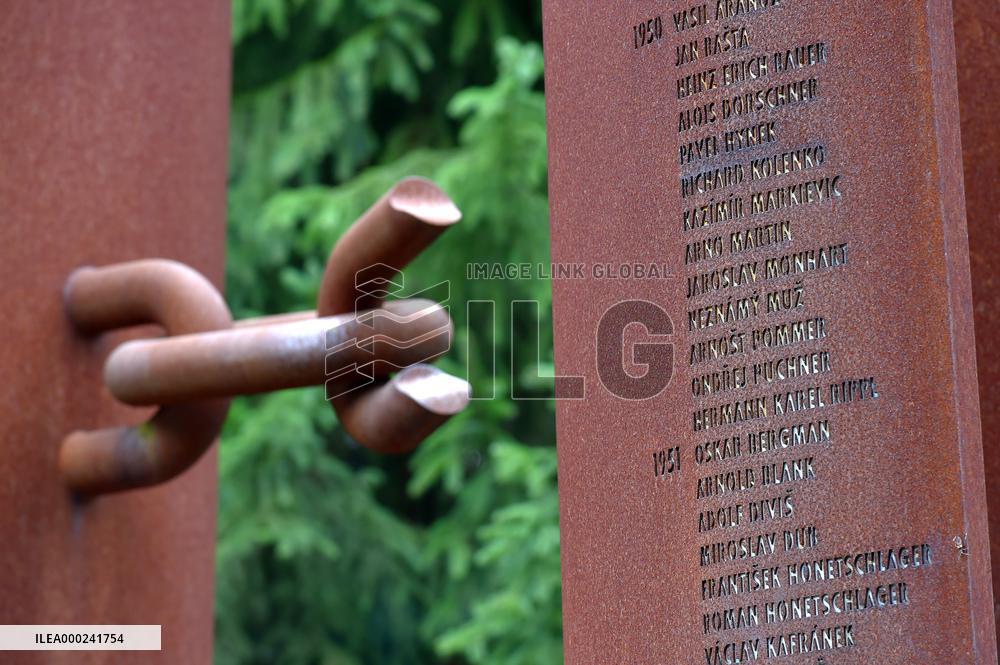 memorial to the people who died on attempting to cross the border under the communist regime at Svaty Kriz border crossing