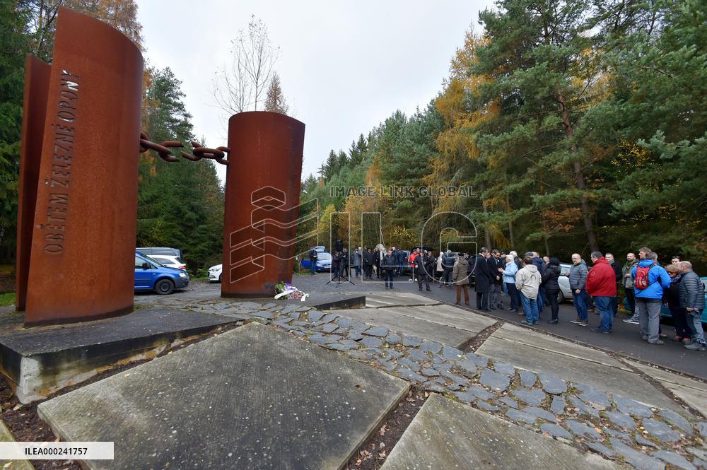 memorial to the people who died on attempting to cross the border under the communist regime at Svaty Kriz border crossing