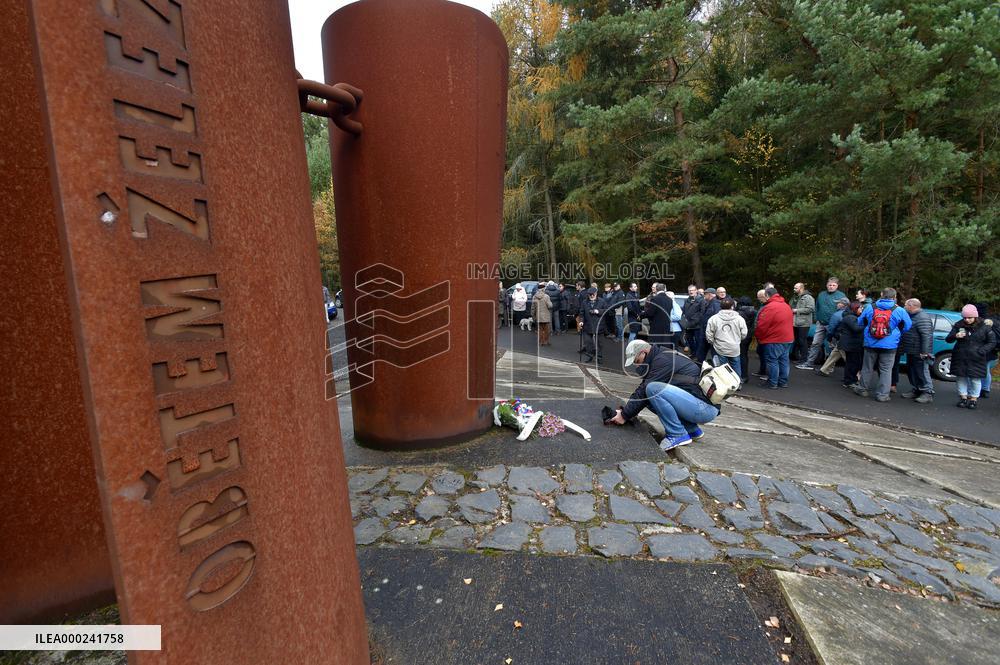 memorial to the people who died on attempting to cross the border under the communist regime at Svaty Kriz border crossing