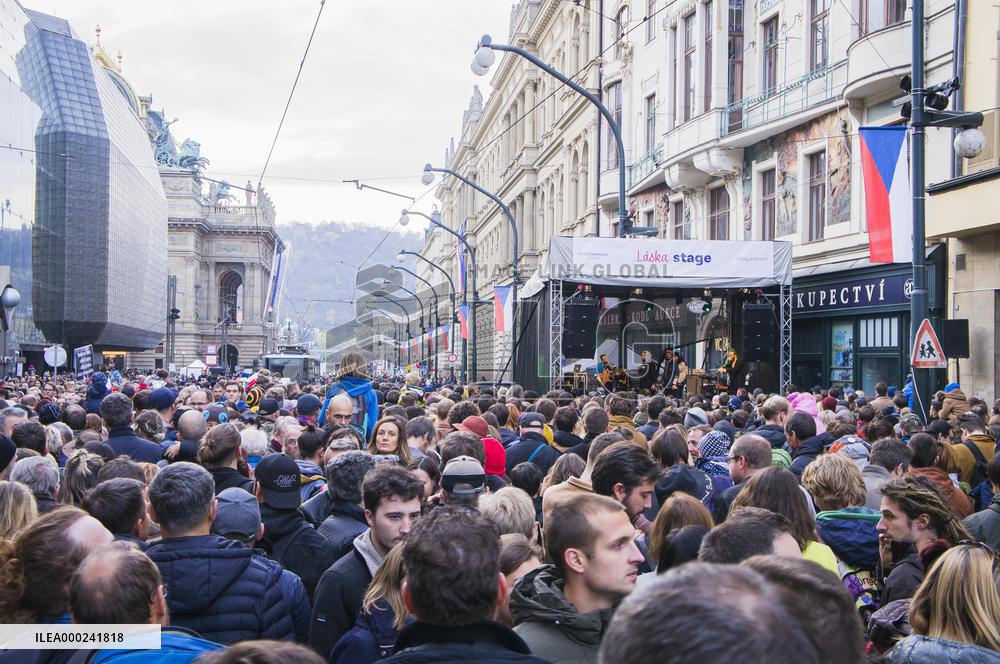 Korzo Narodni, Love stage, Prago Union concert, Narodni Street