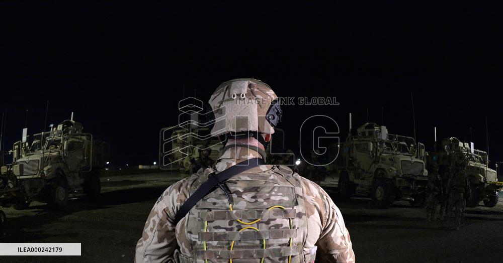 Bagram allied base, soldier, Mine-Resistant Ambush Protected (MRAP), military light tactical vehicle