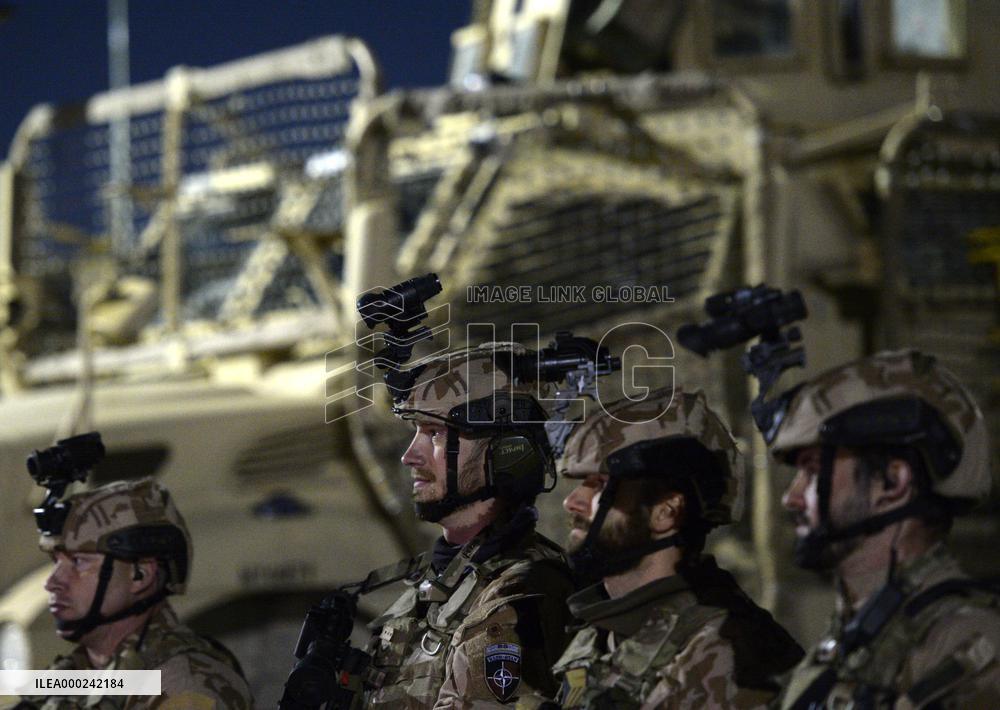 Bagram allied base, soldiers, Mine-Resistant Ambush Protected (MRAP), military light tactical vehicle