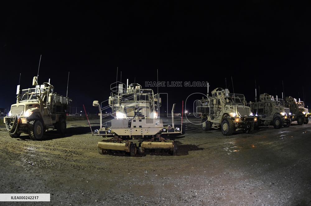 Bagram allied base, Mine-Resistant Ambush Protected (MRAP), military light tactical vehicle