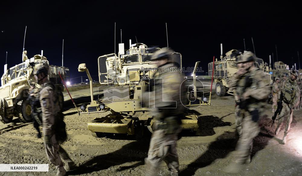 Bagram allied base, soldiers, Mine-Resistant Ambush Protected (MRAP), military light tactical vehicle