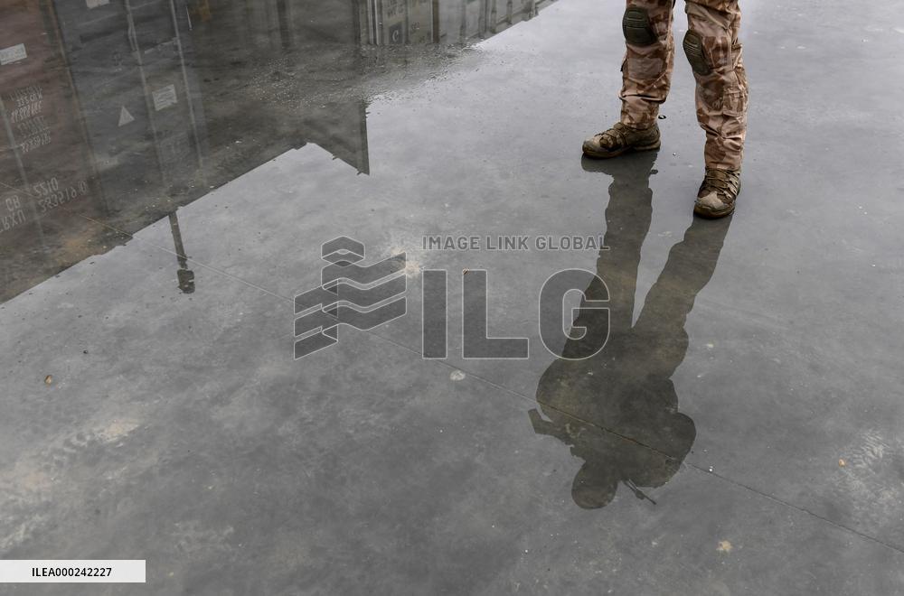 Bagram allied base, soldier