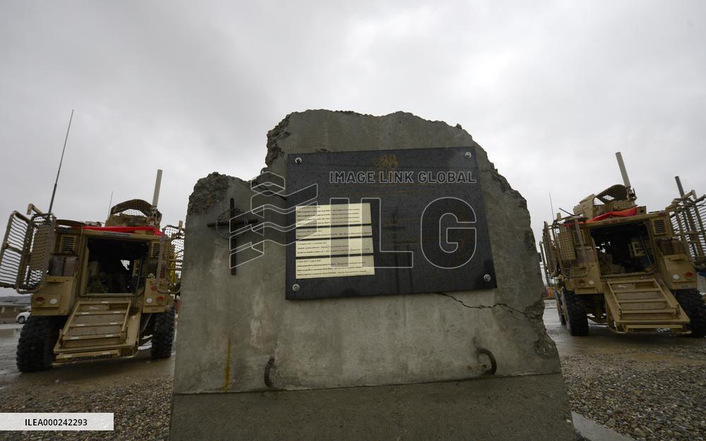 Bagram allied base, memorial to the dead Czech soldiers