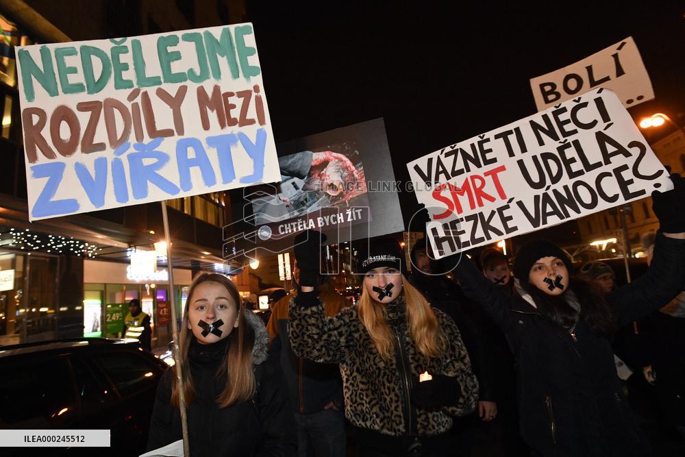 protest march within Christmas without Violence campaign