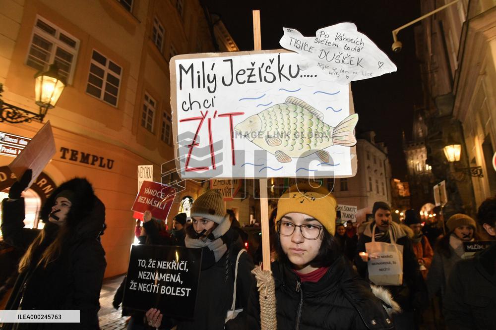 protest march within Christmas without Violence campaign