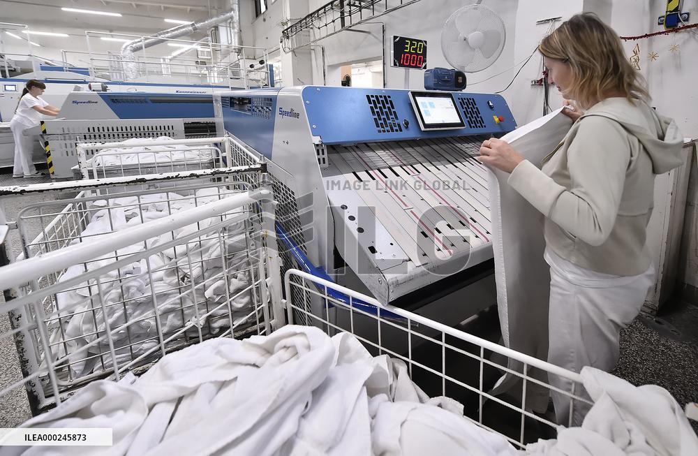 Jihlava Laundry and Cleaning Plant, ironing machine
