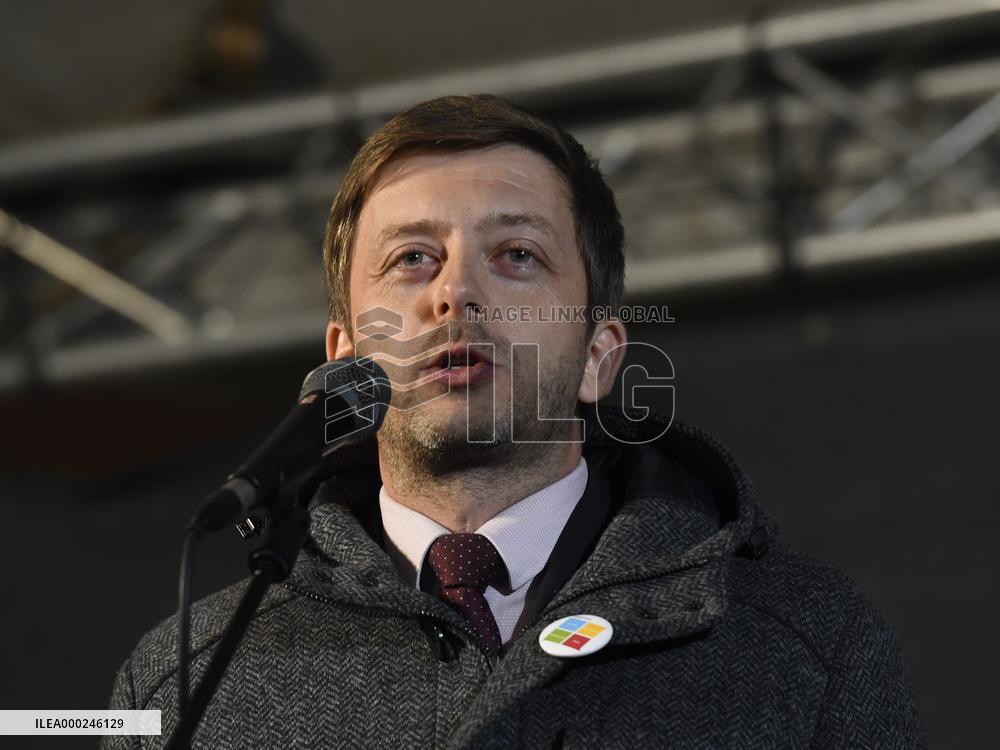 Vit Rakusan, STAN, demonstration, protest march for Czech Prime Minister Andrej Babis's resignation in Prague