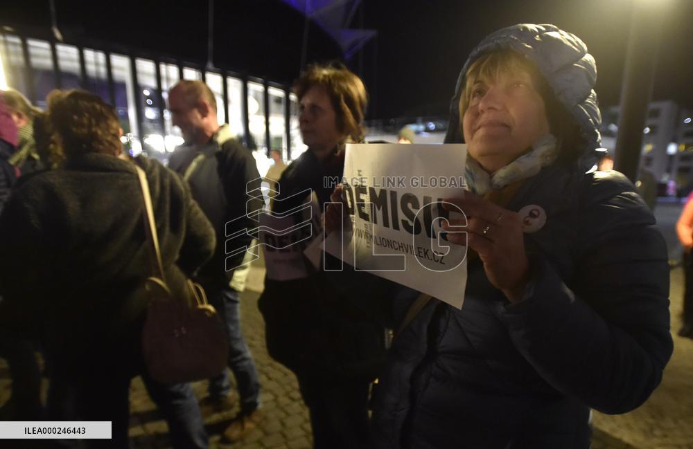 demonstration for Czech Prime Minister Andrej Babis's resignation in Zlin
