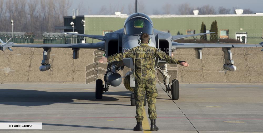 arrival of part of Czech unit from Baltic Air Policing 2019 and JAS-39 Gripens from Estonia, Gripen, multirole fighter aircraft