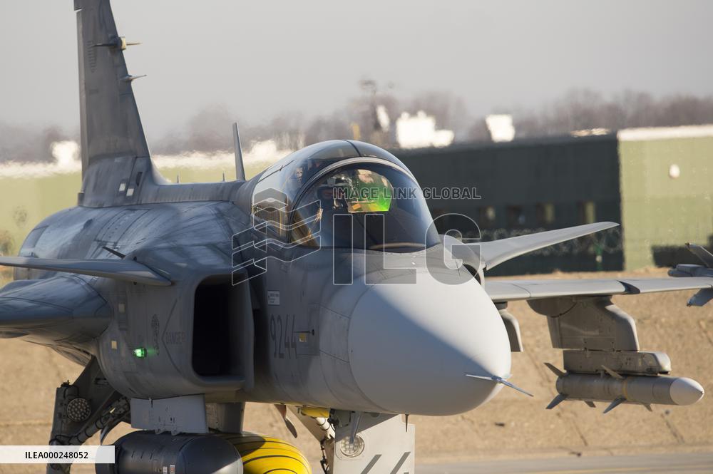 arrival of part of Czech unit from Baltic Air Policing 2019 and JAS-39 Gripens from Estonia, Gripen, multirole fighter aircraft