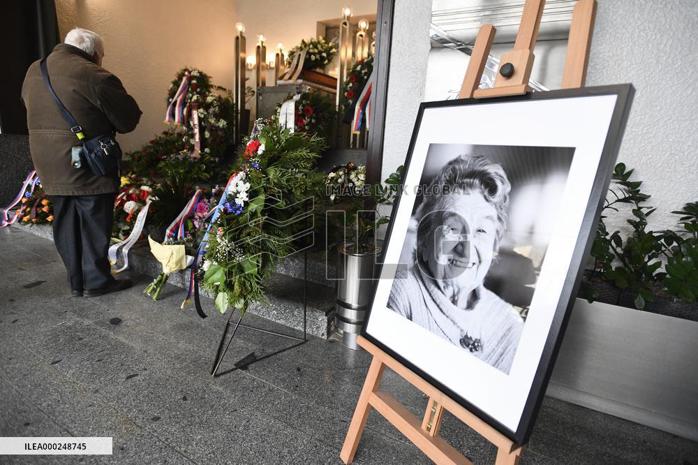 Funeral of Miloslava Kalibova, the last survivor of the Lidice village burnt down by Nazis