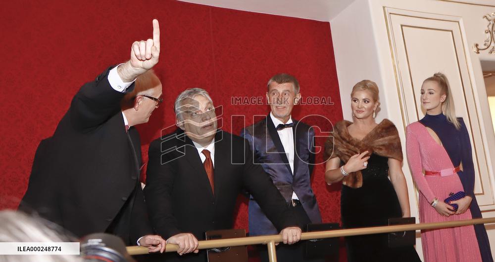 JAN BURIAN, VIKTOR ORBAN, ANDREJ BABIS, MONIKA BABISOVA, Prague's State Opera historical building