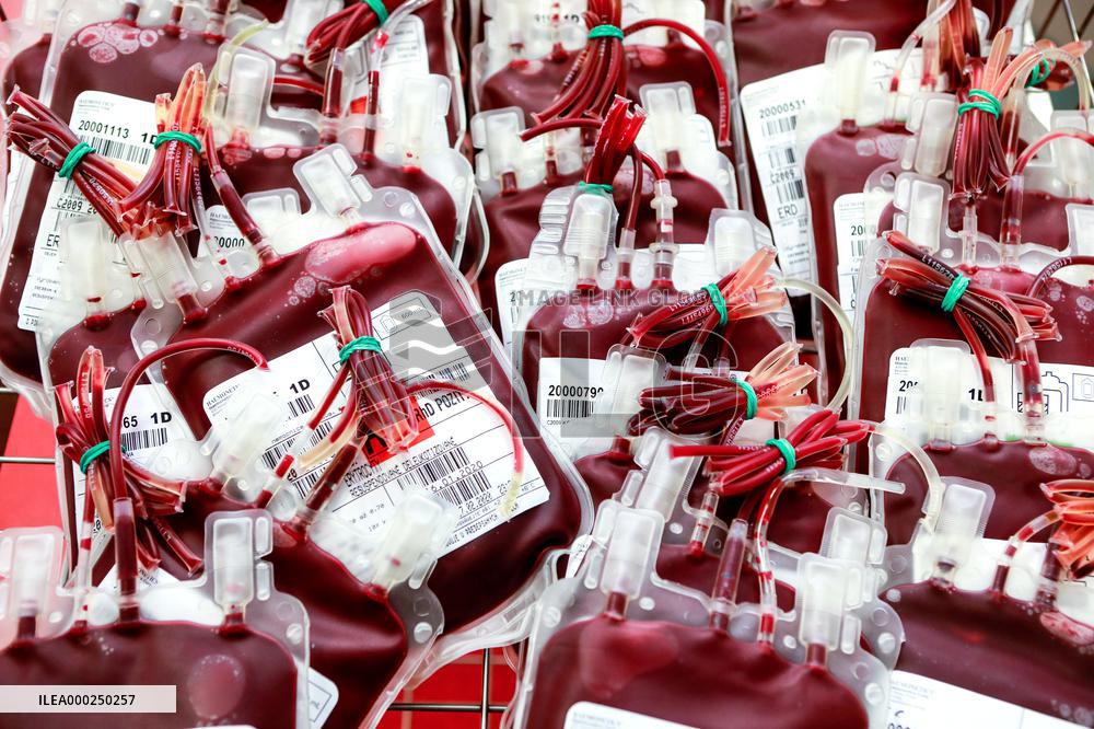 blood donor, bag, Hospital of St. Anna in Brno