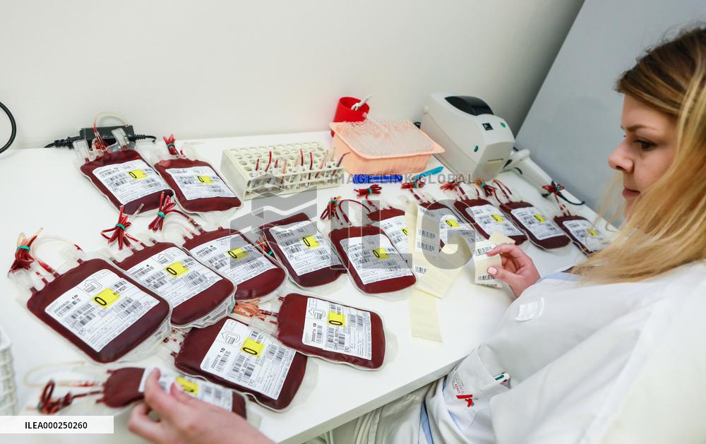 blood donor, bag, Hospital of St. Anna in Brno