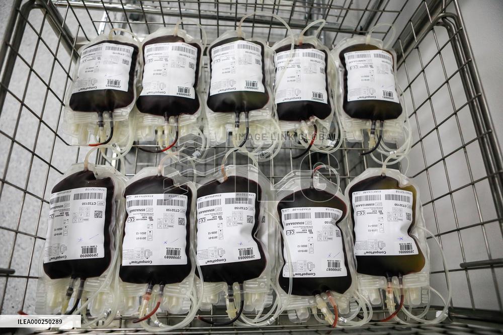 blood donor, bag, Hospital of St. Anna in Brno