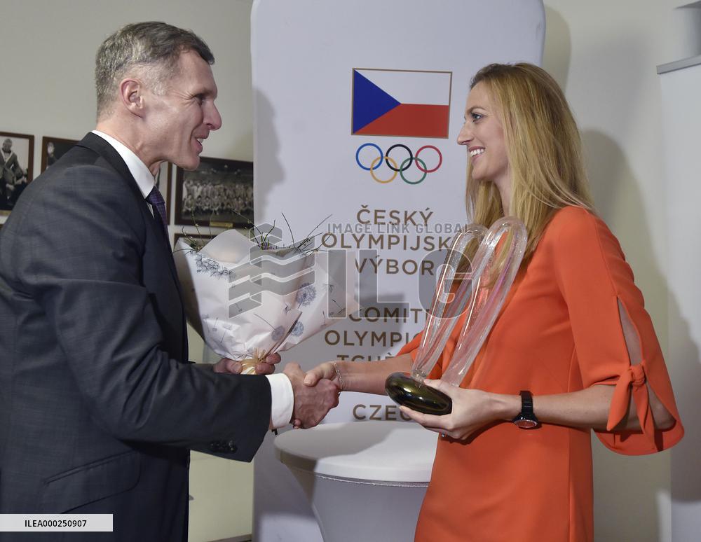 Jiri Kejval, Petra Kvitova, 2019 Vera Caslavska Award