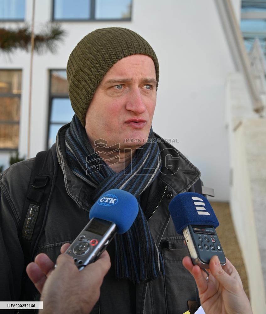 Jakub Patocka, journalist, opponents, people, protest against Czech Ombudsman Krecek